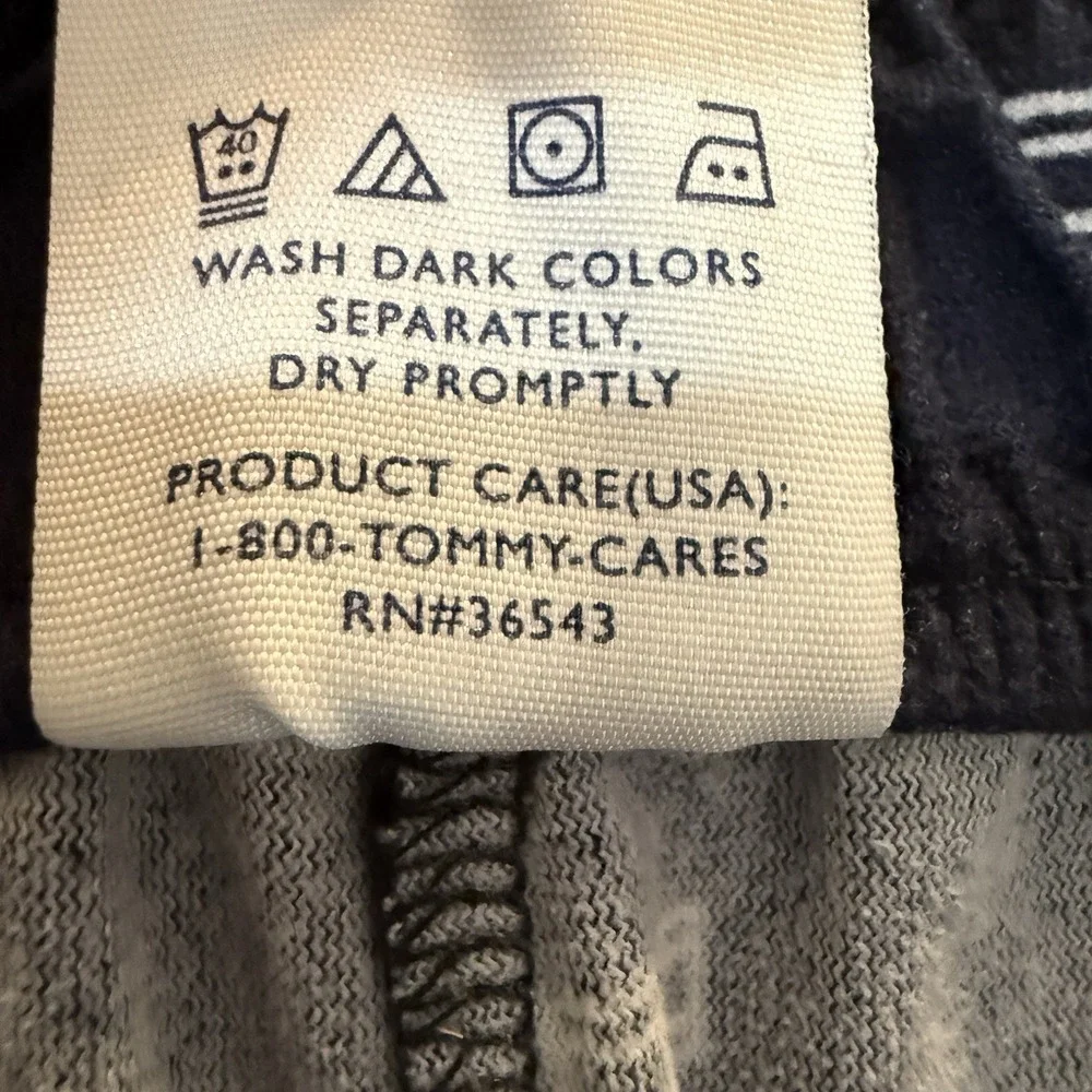Tommy Hilfiger Sleepwear Lounge Pajama Pants Men's L Navy Logo Print Drawstring